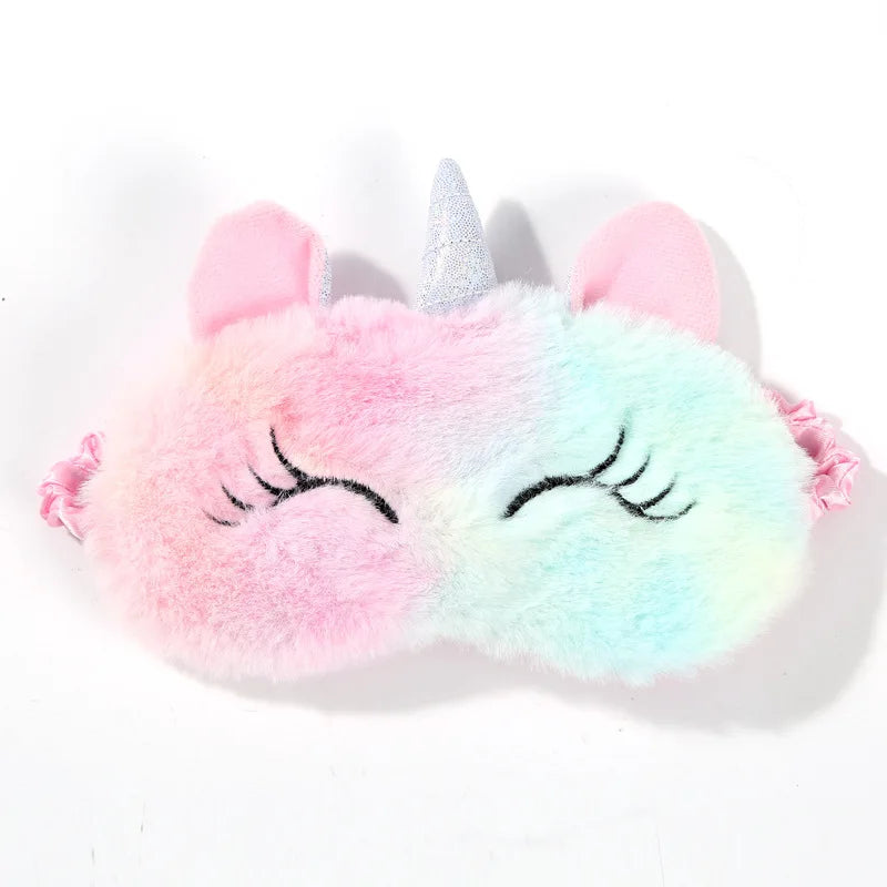 Soft Rainbow Unicorn Sleeping Eye Mask