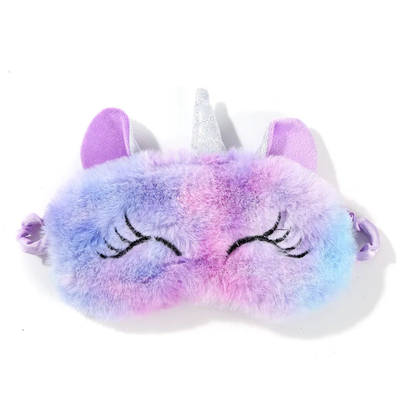 Soft Rainbow Unicorn Sleeping Eye Mask