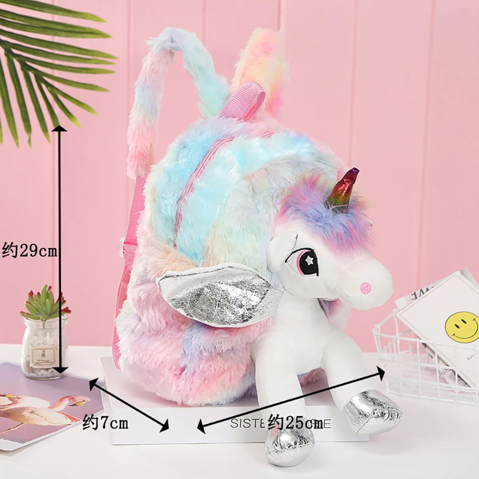 Plush 3D Unicorn Backpacks