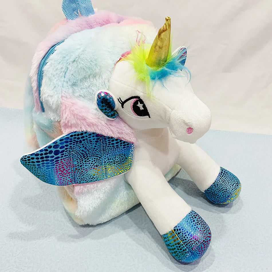 Plush 3D Unicorn Backpacks