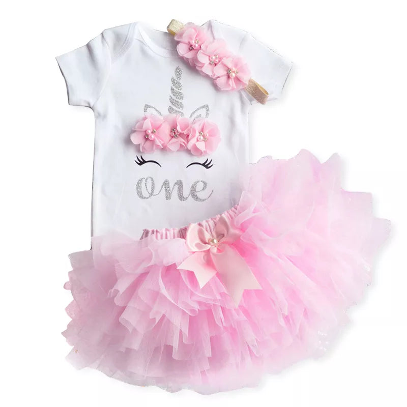 Baby Girl Unicorn Party Tutu for One Year Old