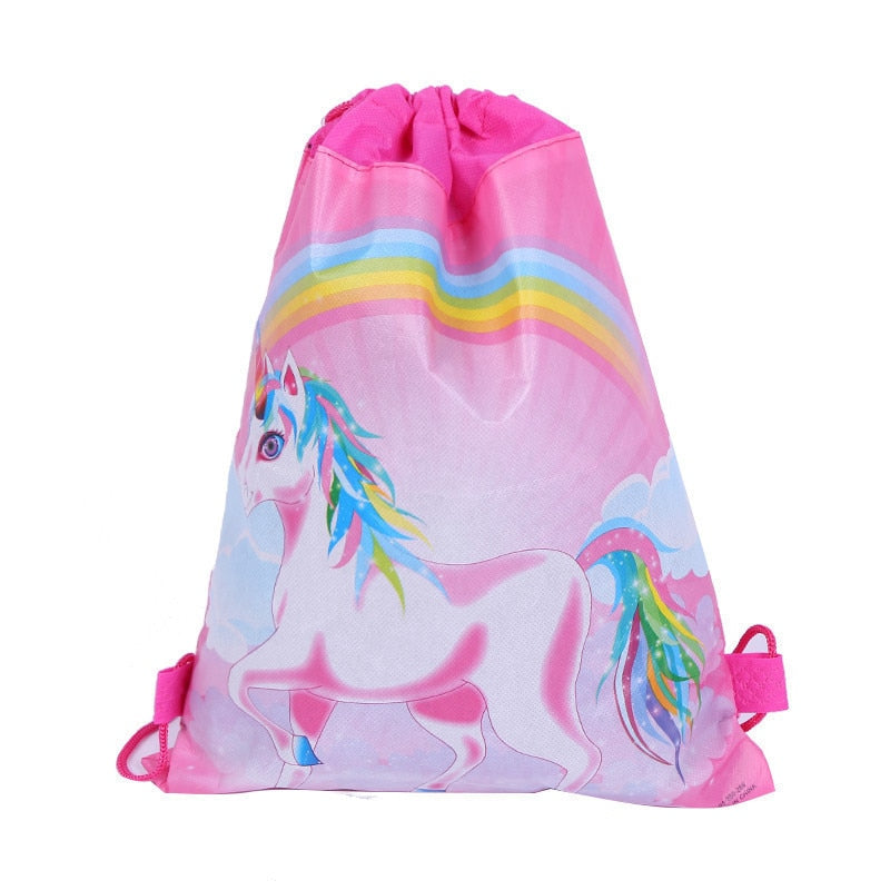 1pc  Unicorn Theme Drawstring Bag Rainbow