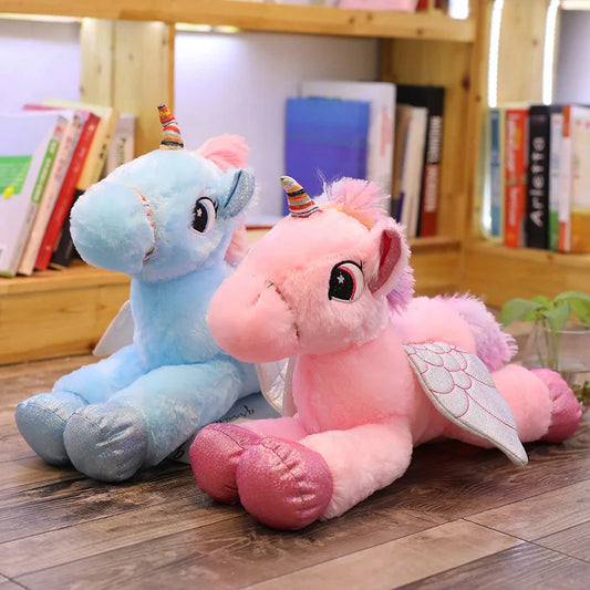 50/60/90cm Soft Unicorn Toy in Pink, Blue or White