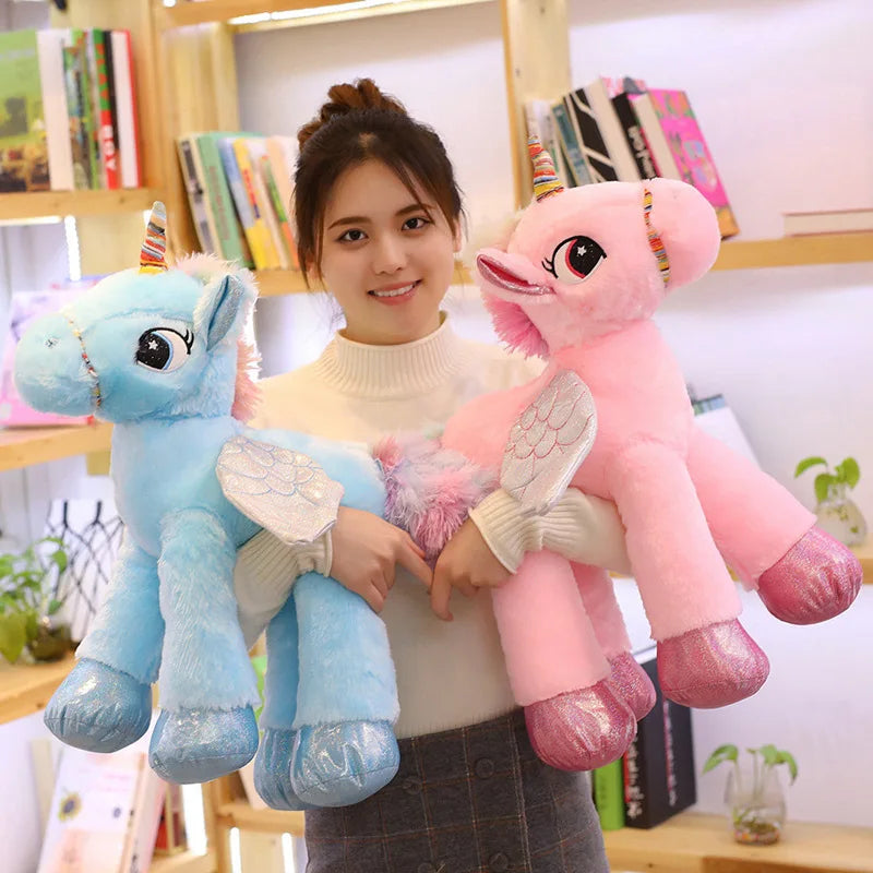 50/60/90cm Soft Unicorn Toy in Pink, Blue or White