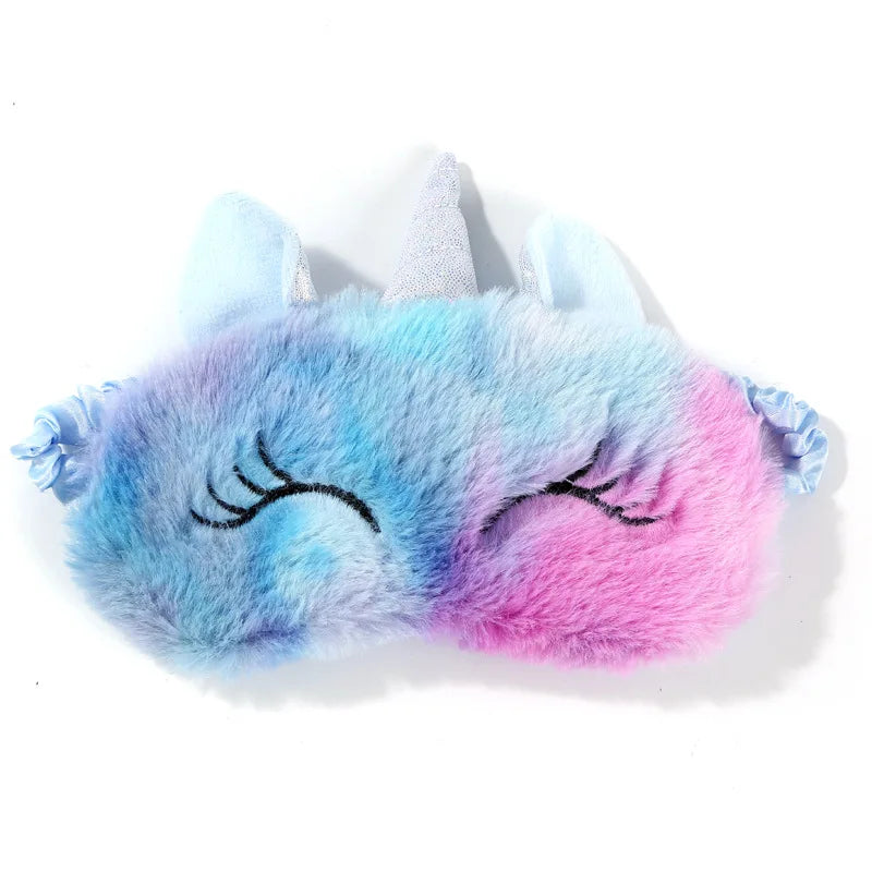 Soft Rainbow Unicorn Sleeping Eye Mask