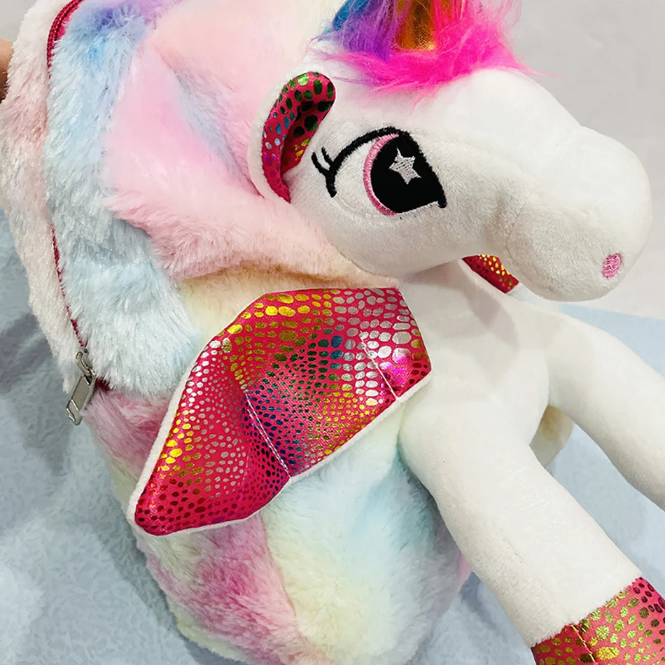 Plush 3D Unicorn Backpacks