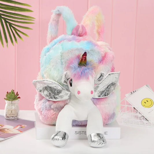 Plush 3D Unicorn Backpacks