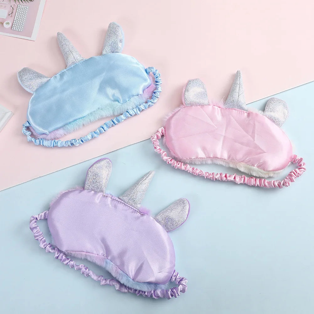 Soft Rainbow Unicorn Sleeping Eye Mask