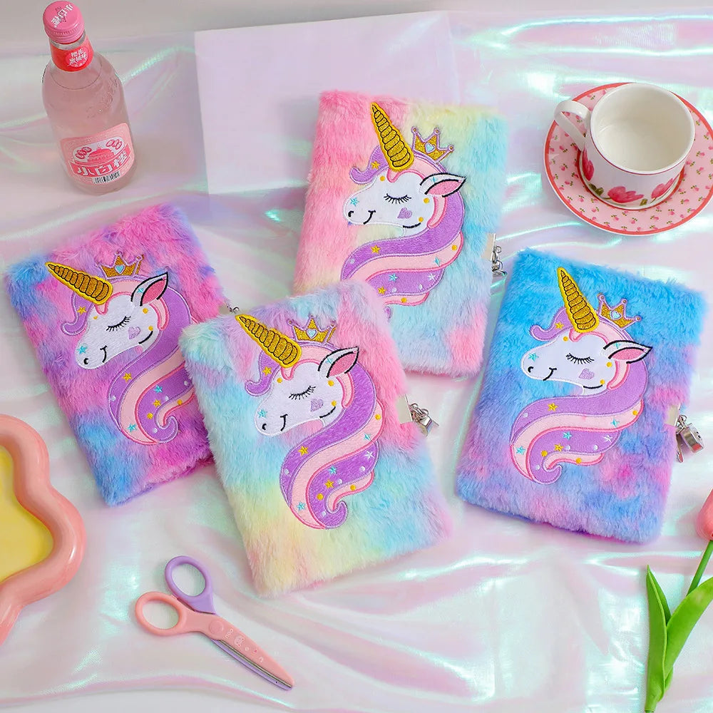 Plush A5 Unicorn Notebooks and Journals