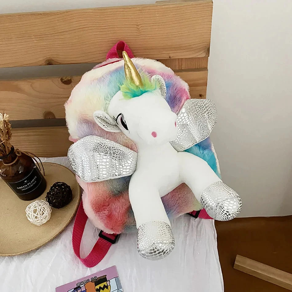 Plush 3D Unicorn Backpacks