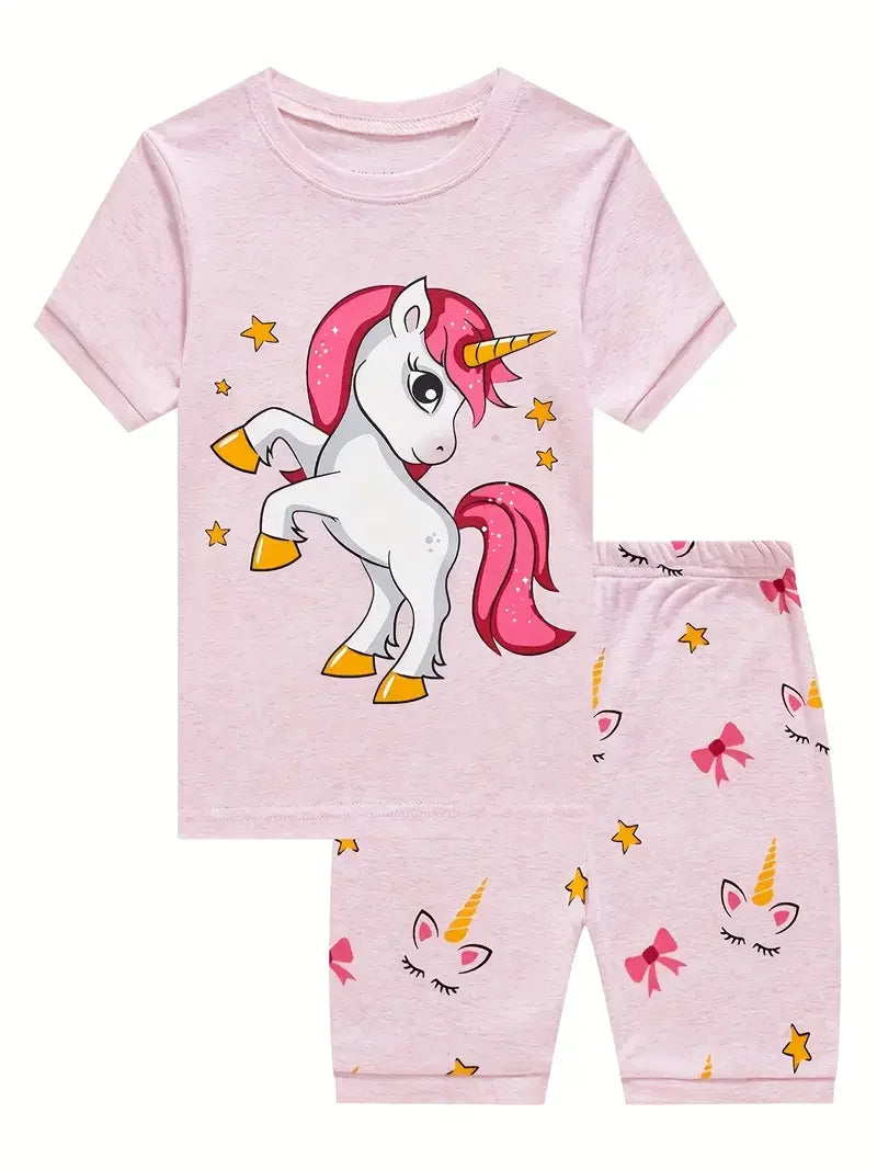 Summer Short Sleeve Pyjamas Set