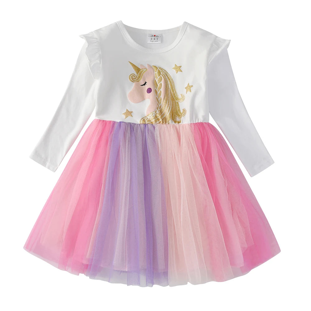 Pretty Unicorn Dresses Ages 3-8 Years