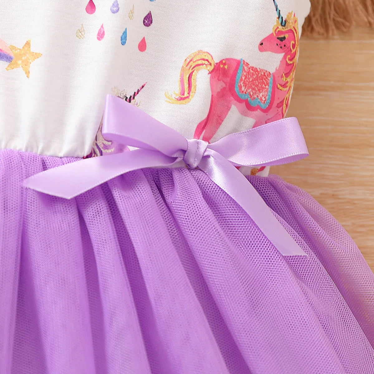 Pretty Unicorn Summer Party Dresses for Ages 2-8 Years