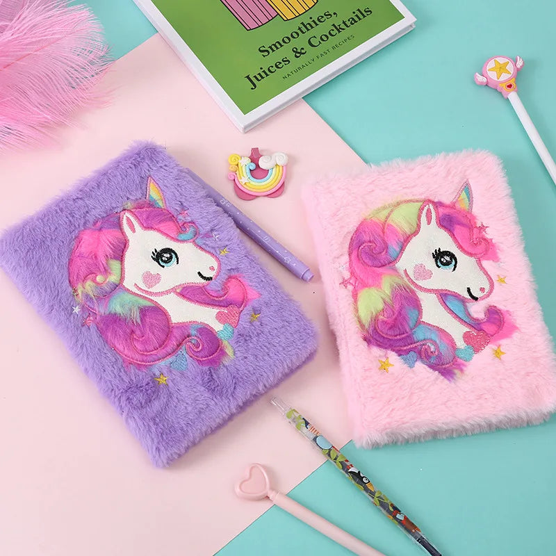 Plush A5 Unicorn Notebooks and Journals