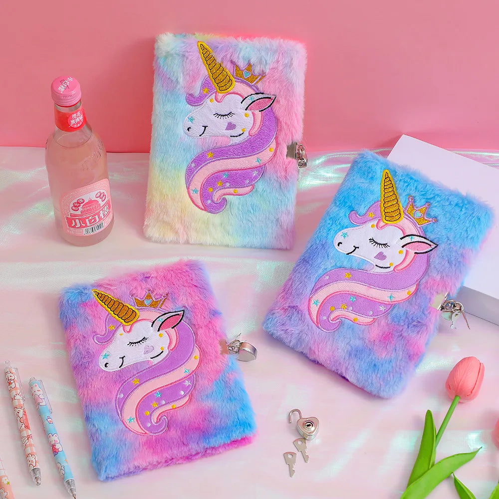 Plush A5 Unicorn Notebooks and Journals