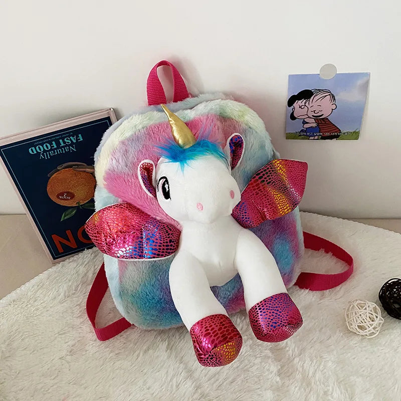 Plush 3D Unicorn Backpacks