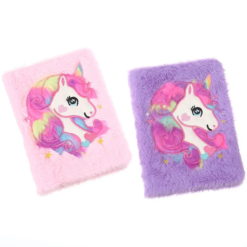 Plush A5 Unicorn Notebooks and Journals