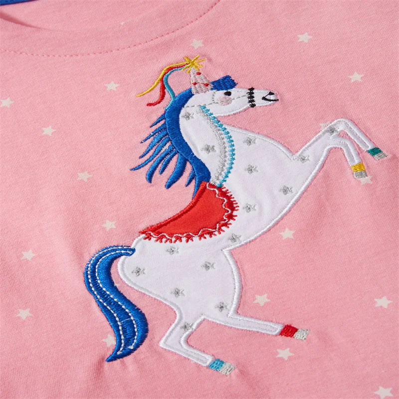 Pretty Unicorn Summer Party Dresses for Ages 2-8 Years