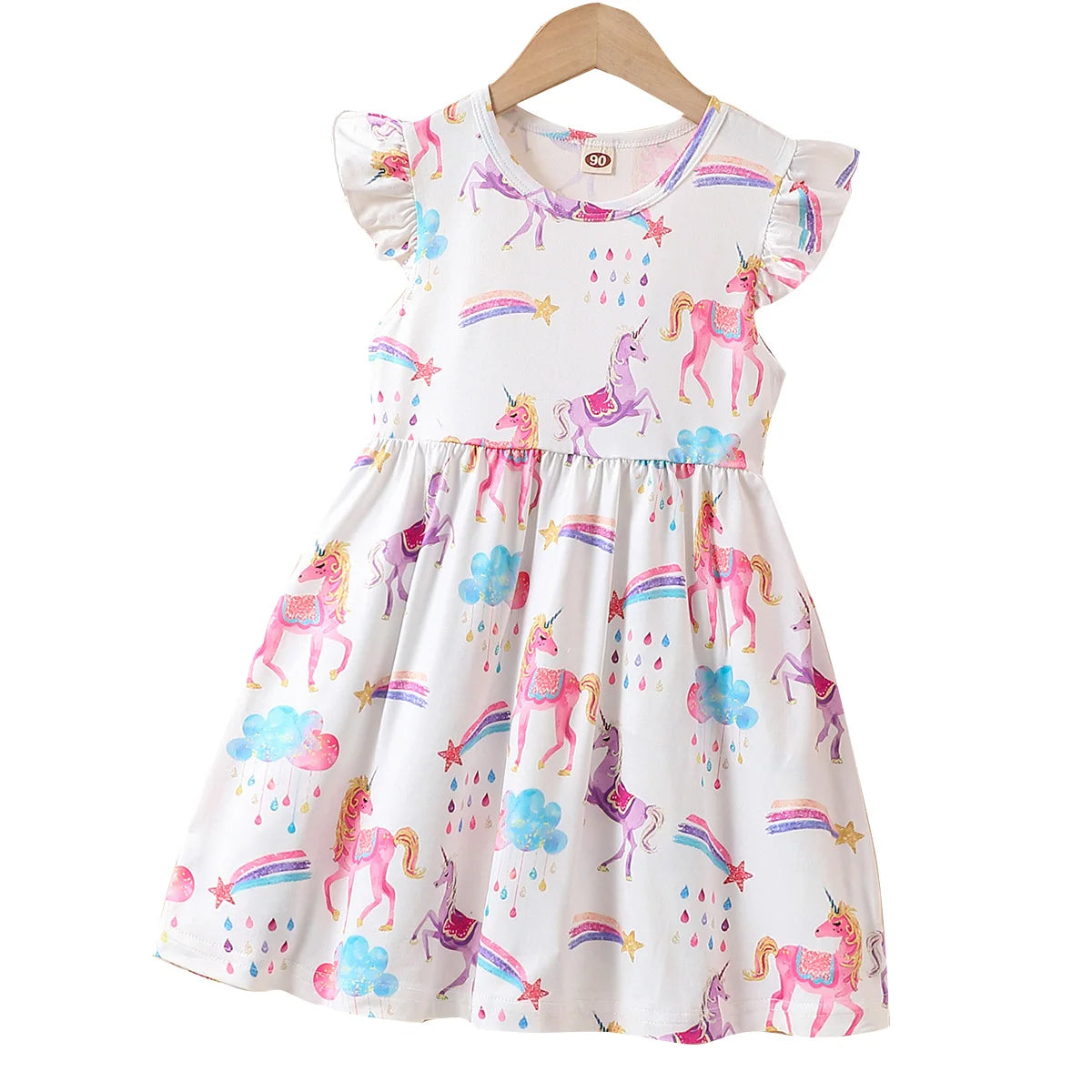 Pretty Unicorn Summer Party Dresses for Ages 2-8 Years