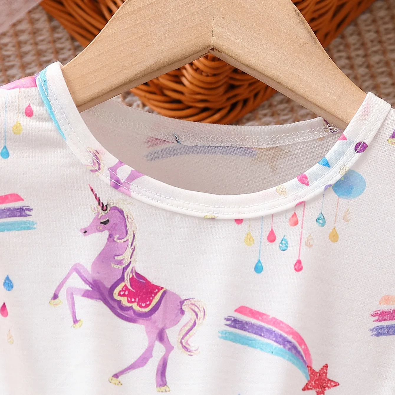 Pretty Unicorn Summer Party Dresses for Ages 2-8 Years