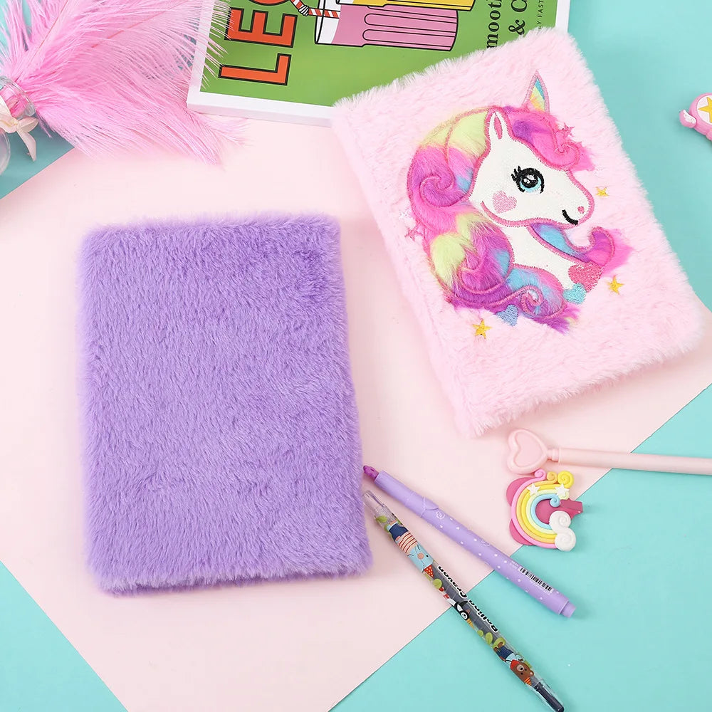 Plush A5 Unicorn Notebooks and Journals