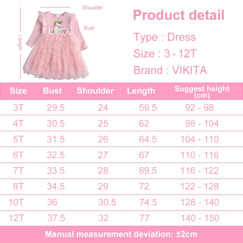 Pretty Unicorn Dresses Ages 3-8 Years