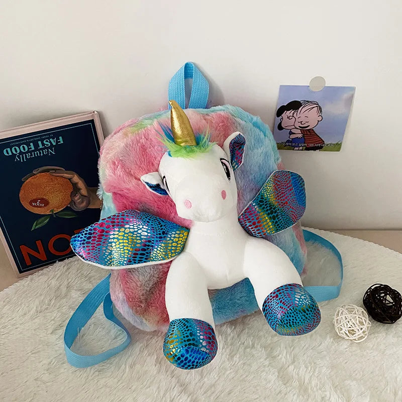 Plush 3D Unicorn Backpacks