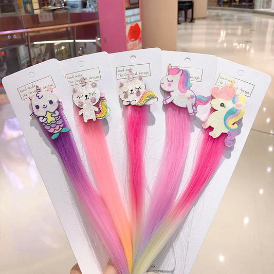 Cute Rainbow Unicorn Hairpins