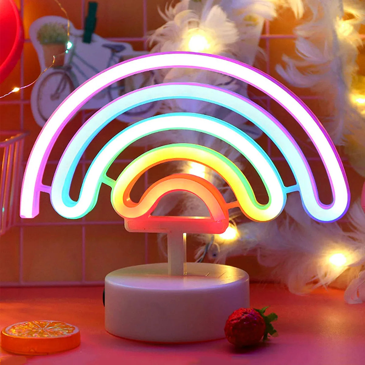 Neon Sign LED Rainbow-shaped Neon Light Battery/USB Powered