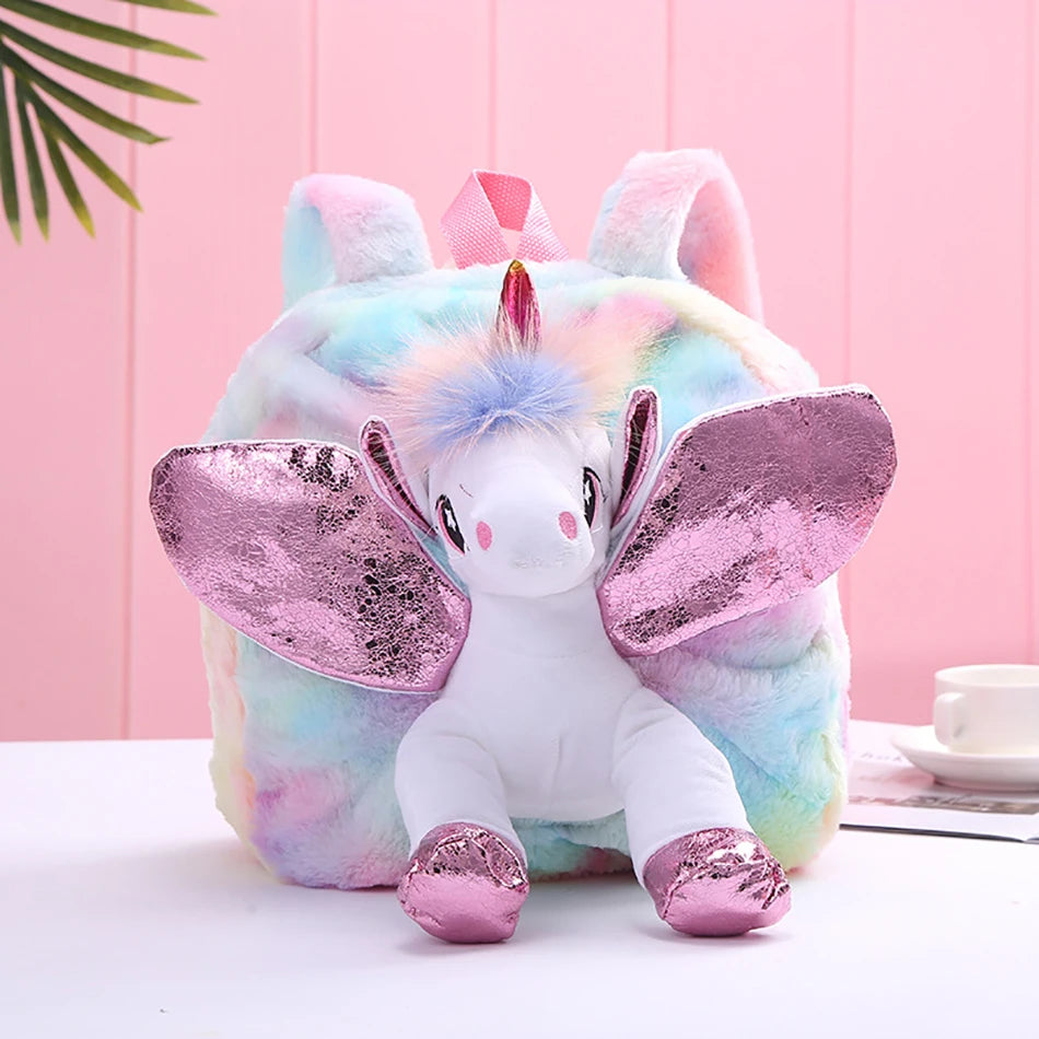 Plush 3D Unicorn Backpacks