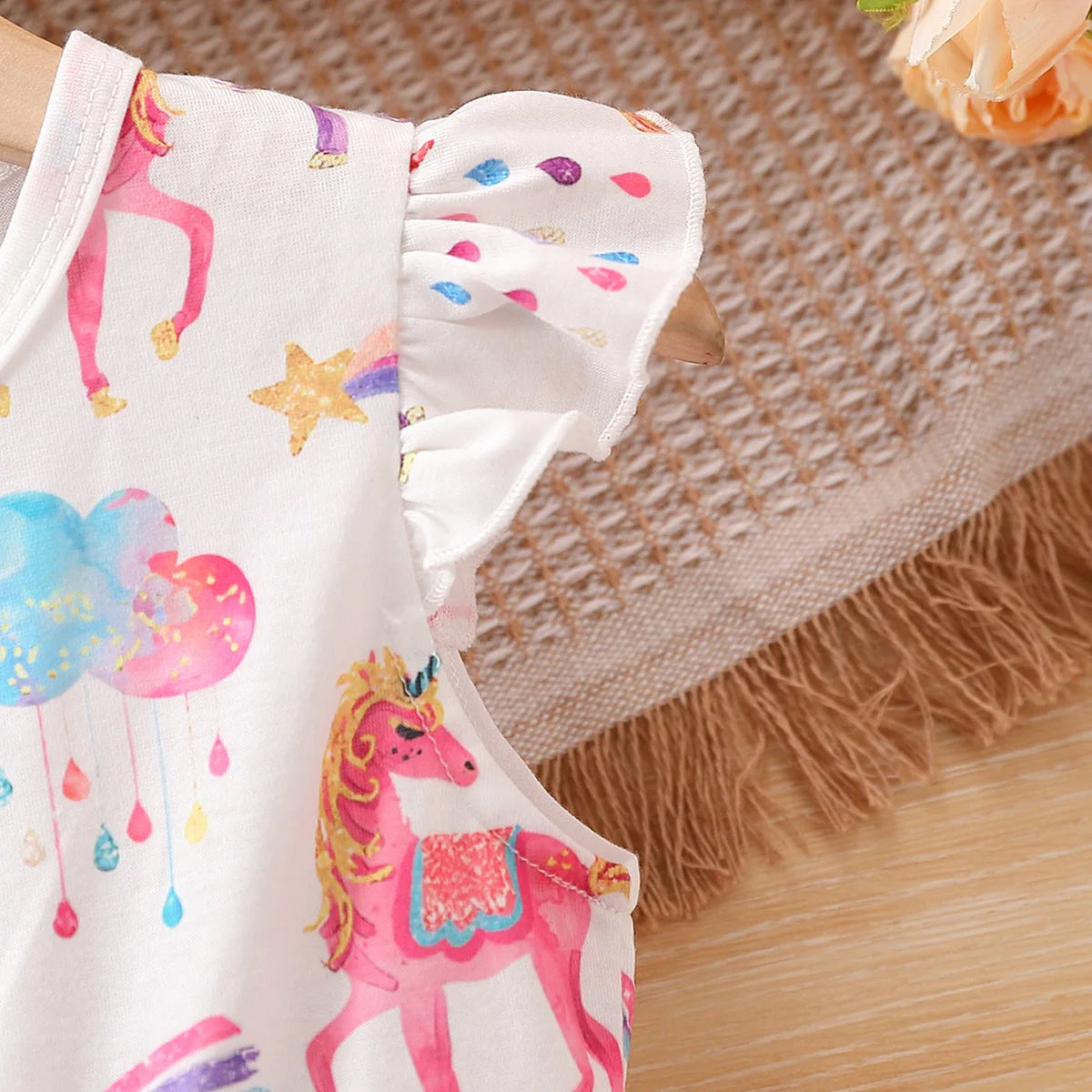 Pretty Unicorn Summer Party Dresses for Ages 2-8 Years