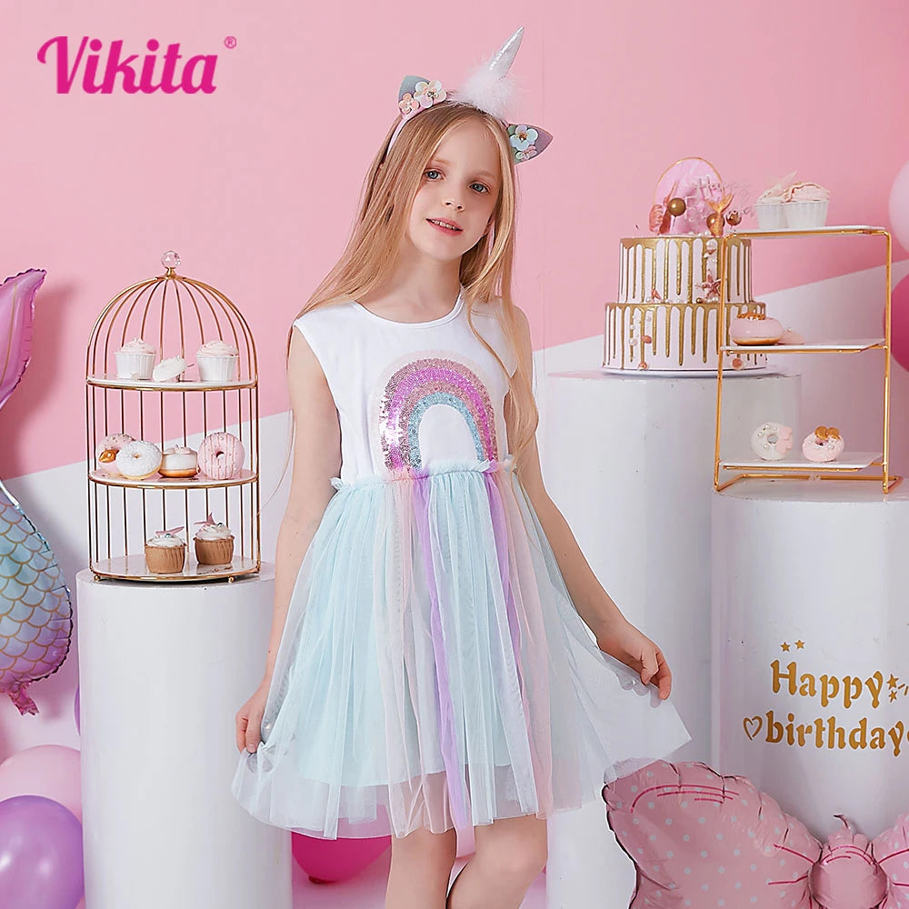 Pretty Summer Unicorn Dresses Ages 3-8 Years