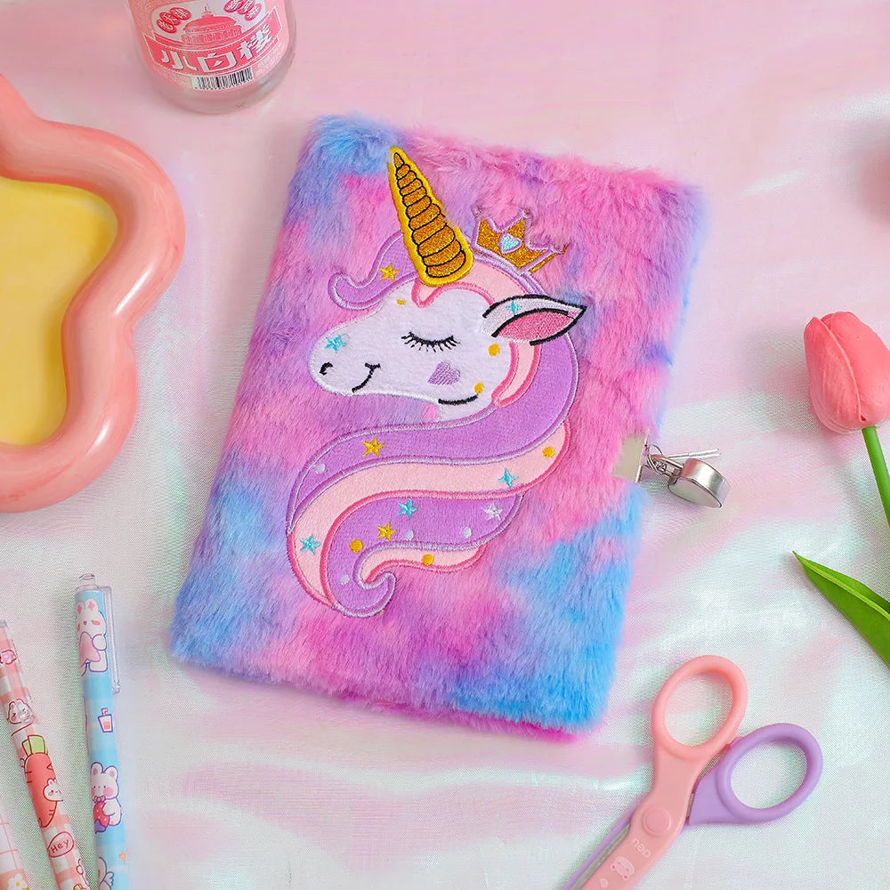 Plush A5 Unicorn Notebooks and Journals