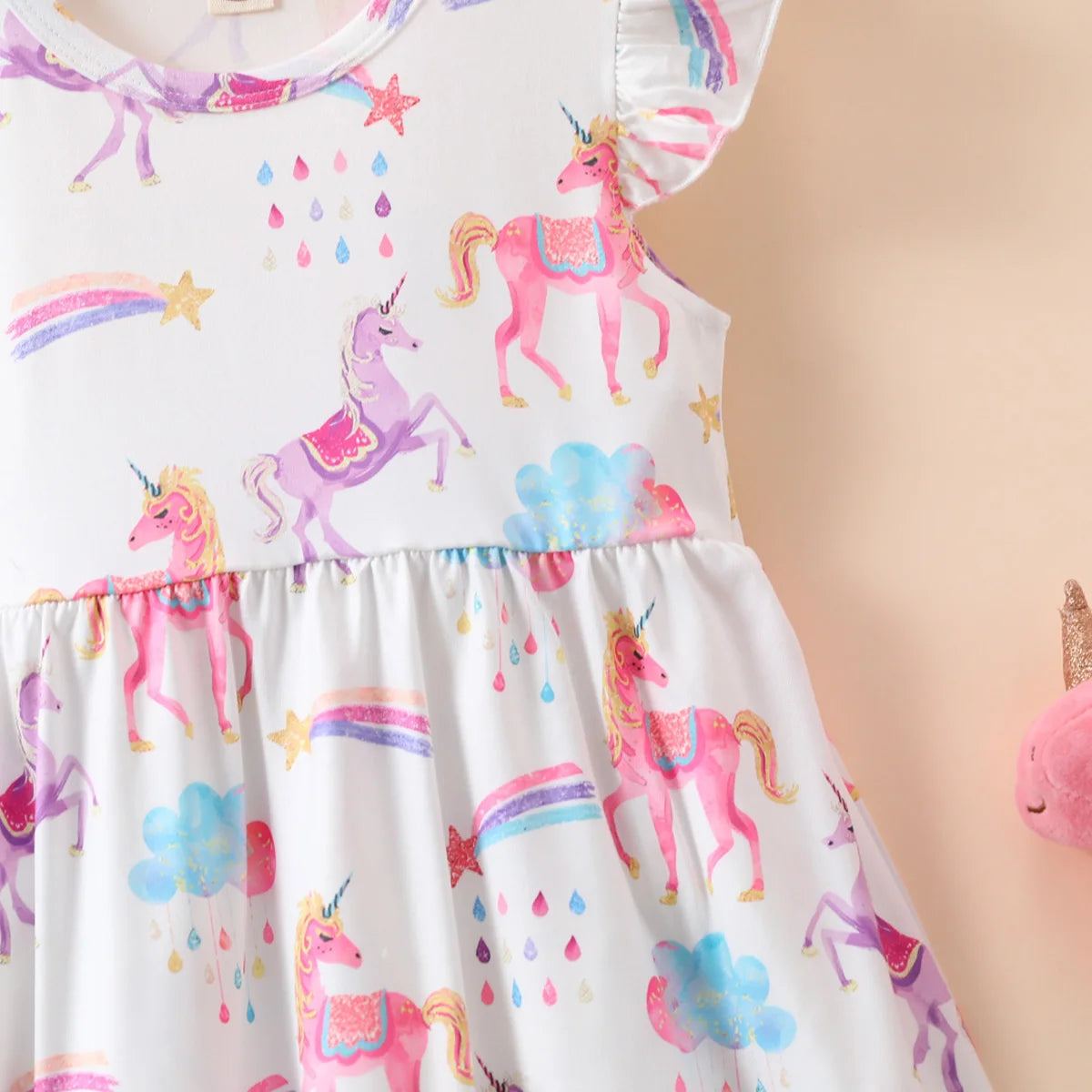 Pretty Unicorn Summer Party Dresses for Ages 2-8 Years