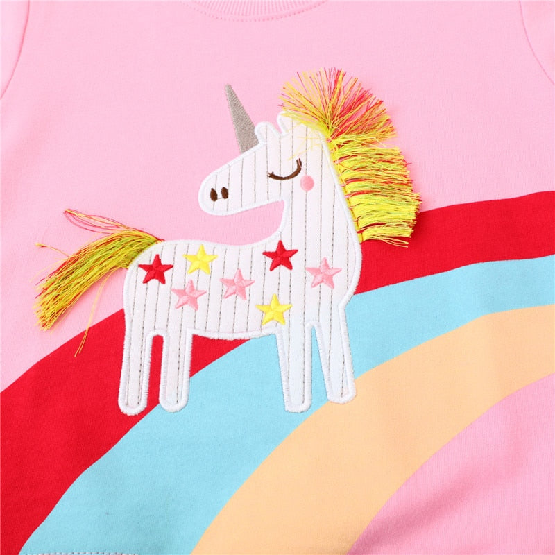 Unicorn Sweatshirts Pink Rainbow