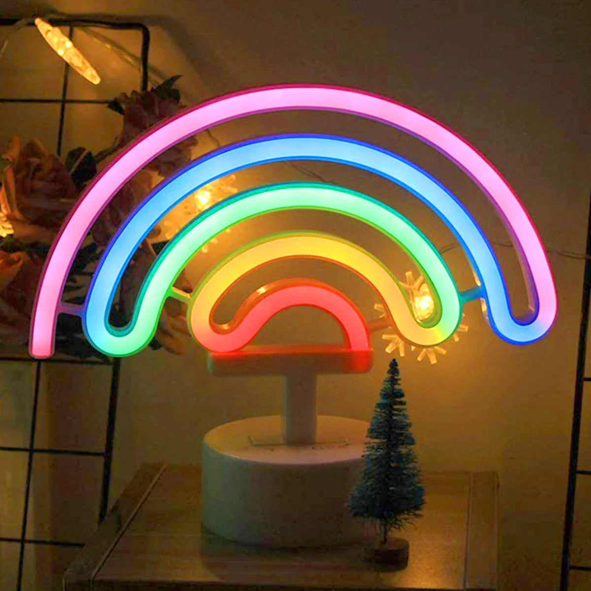 Neon Sign LED Rainbow-shaped Neon Light Battery/USB Powered