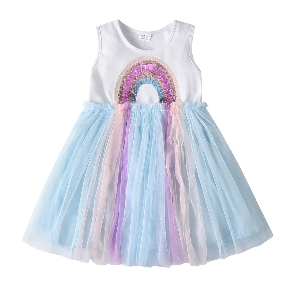 Pretty Summer Unicorn Dresses Ages 3-8 Years