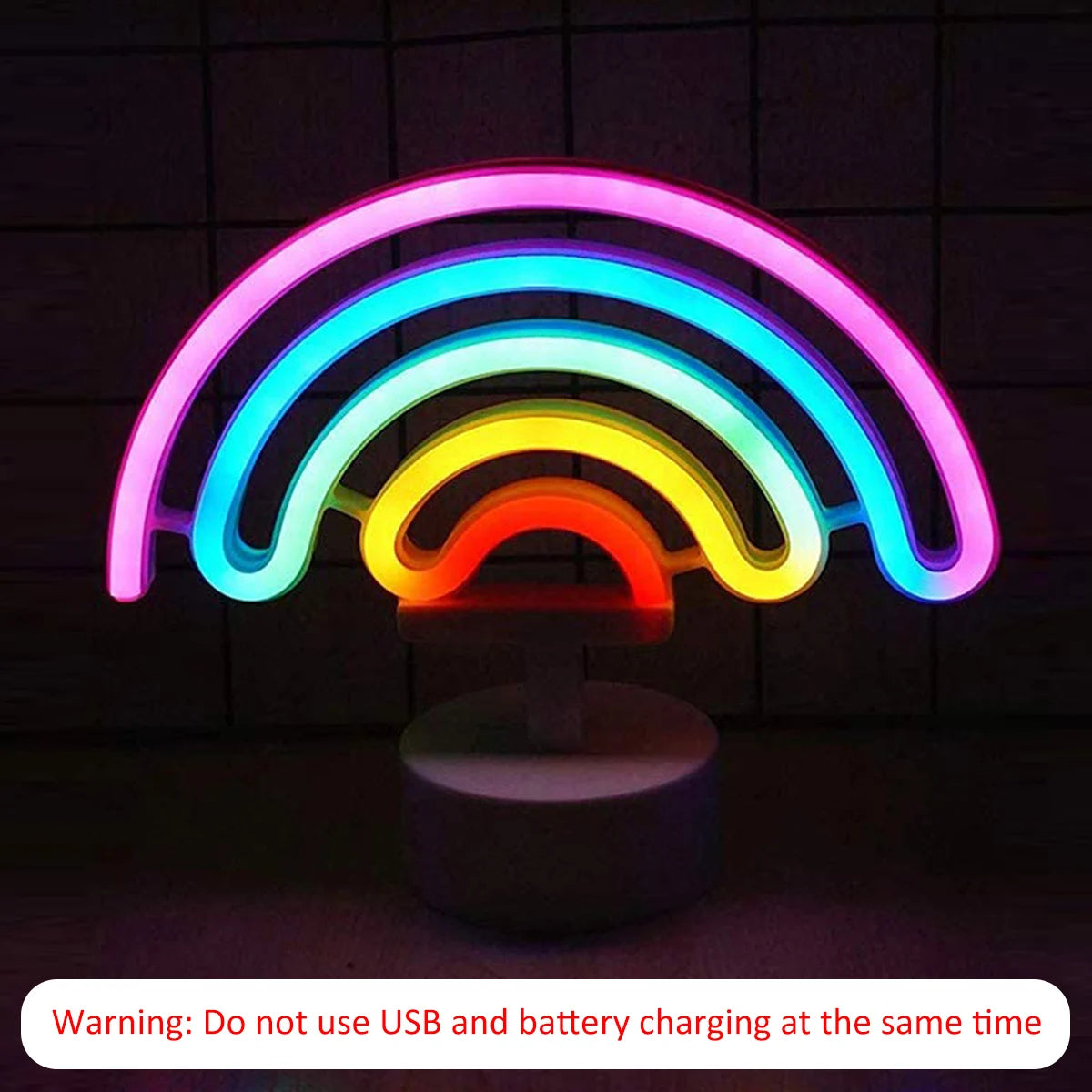 Neon Sign LED Rainbow-shaped Neon Light Battery/USB Powered