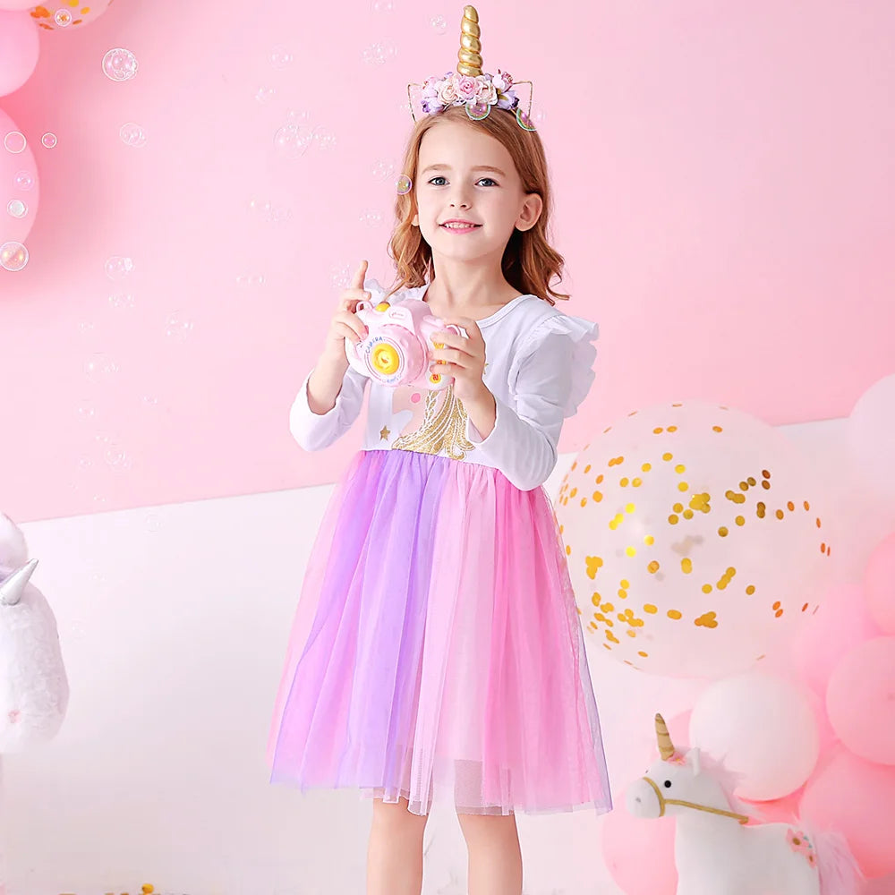 Pretty Unicorn Dresses Ages 3-8 Years