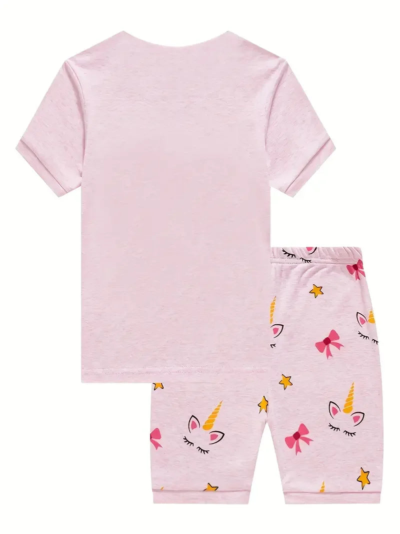 Summer Short Sleeve Pyjamas Set