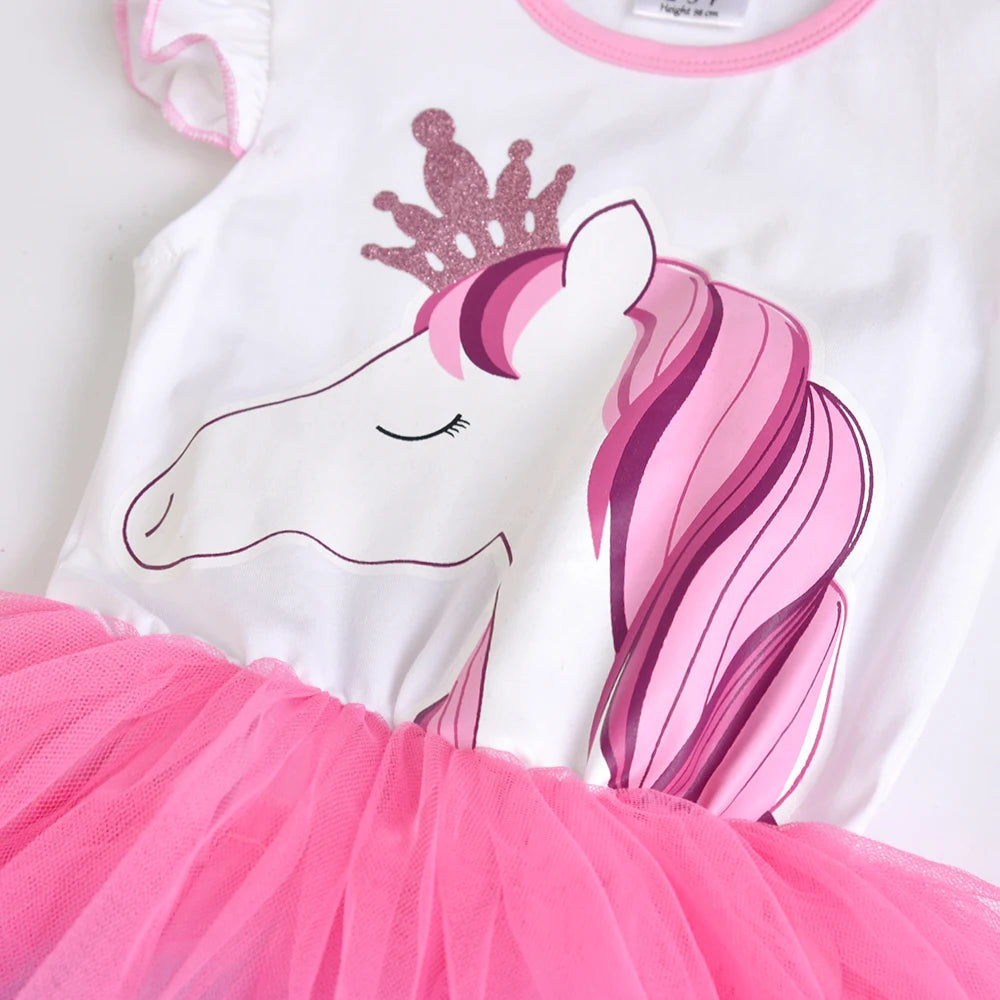 Pretty Summer Unicorn Dresses Ages 3-8 Years