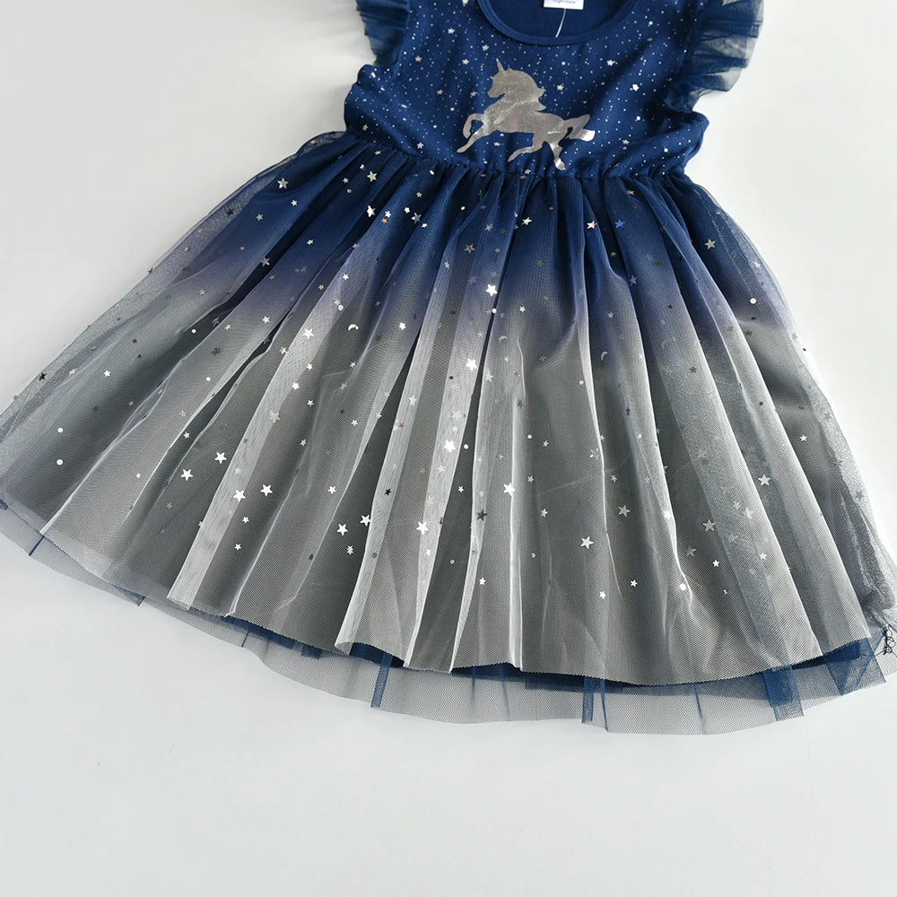 Pretty Summer Unicorn Dresses Ages 3-8 Years