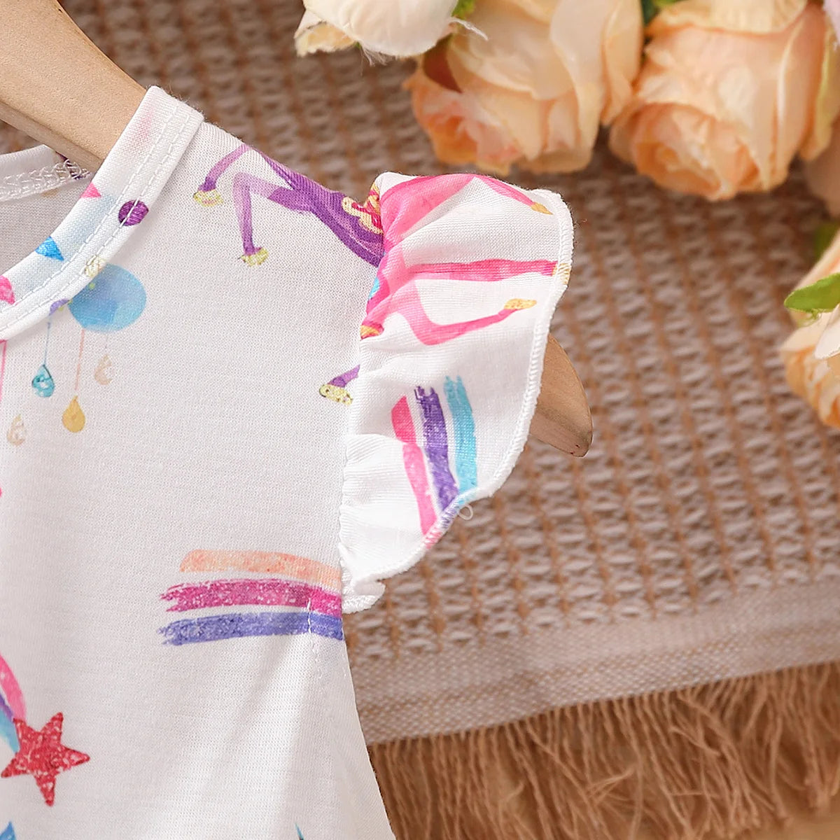 Pretty Unicorn Summer Party Dresses for Ages 2-8 Years