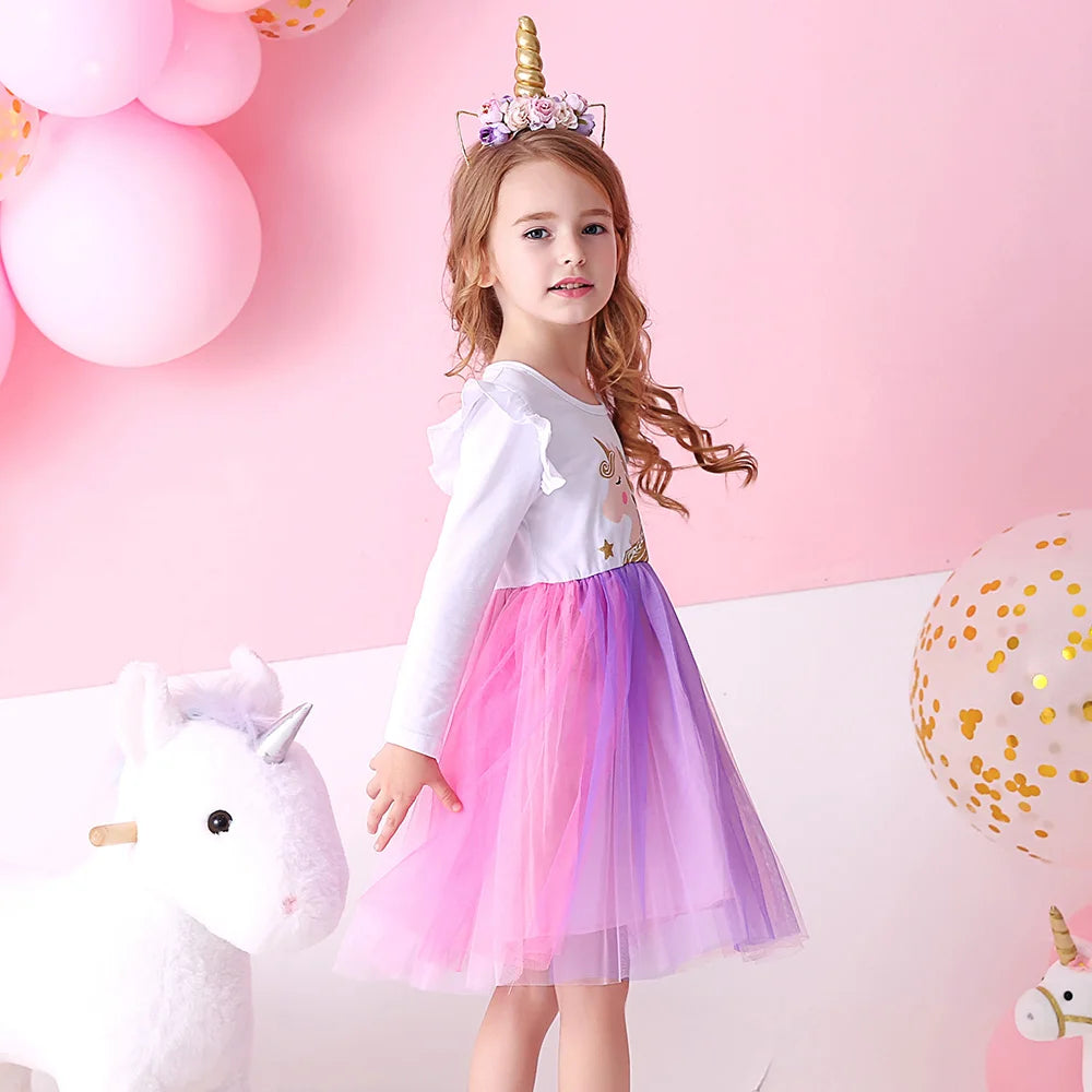 Pretty Unicorn Dresses Ages 3-8 Years