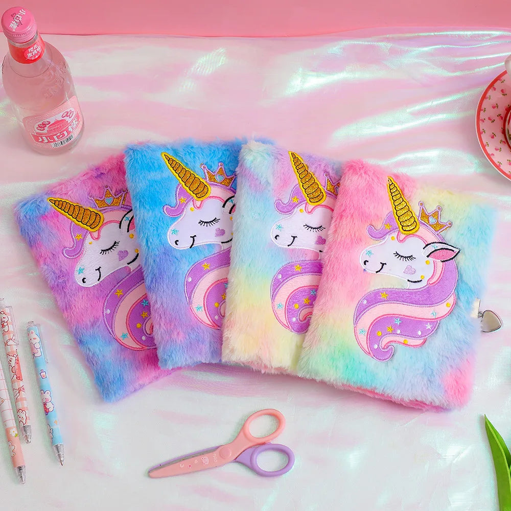 Plush A5 Unicorn Notebooks and Journals