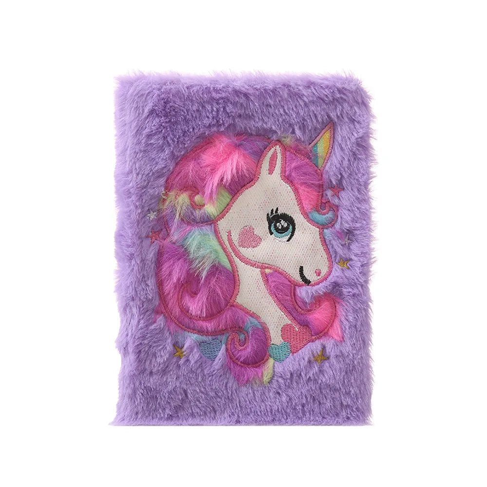 Plush A5 Unicorn Notebooks and Journals