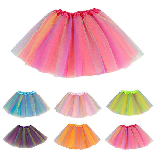 Girls Rainbow Tutu Skirts for Ages 2-8