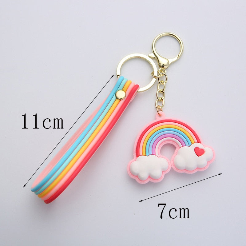 Colourful Shell Rainbow Keychain and Charms