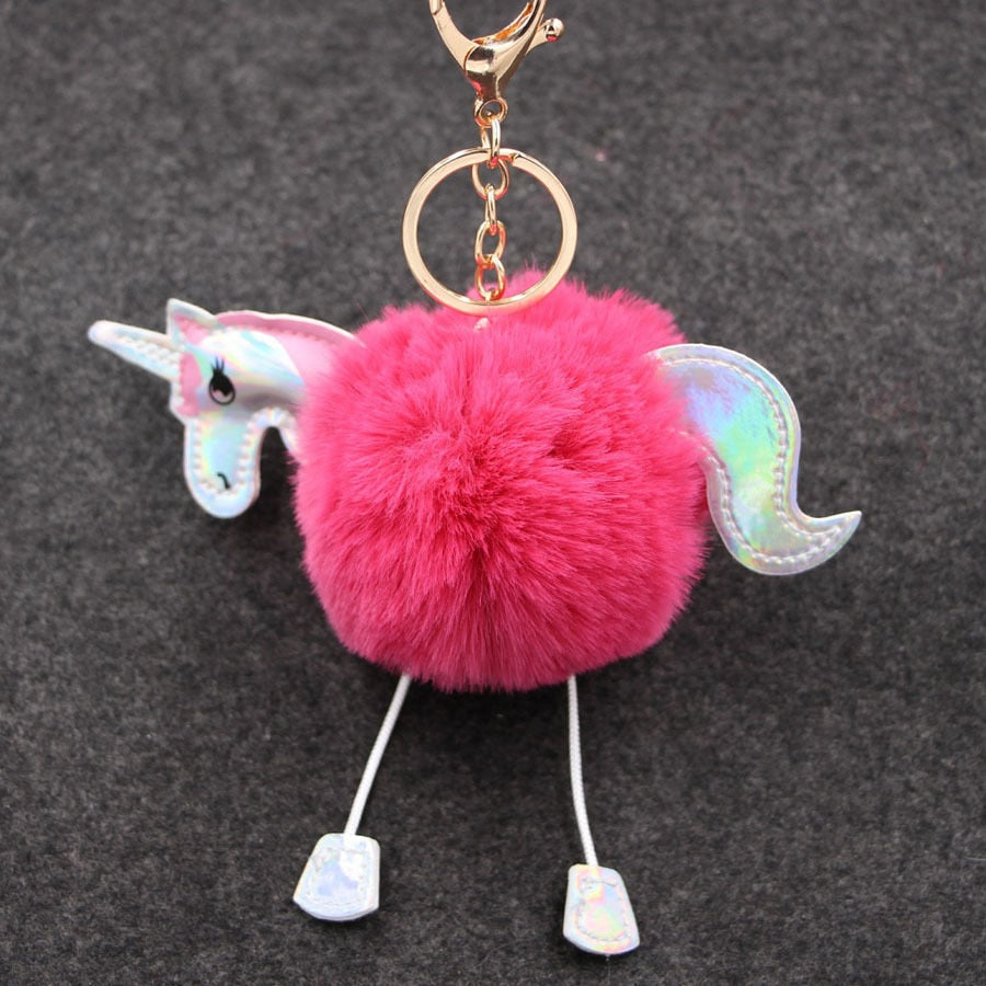 Pom Pom Unicorn Key Rings - Selection of Colours