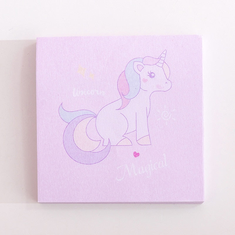 Rainbow Unicorn Square Memo Pad